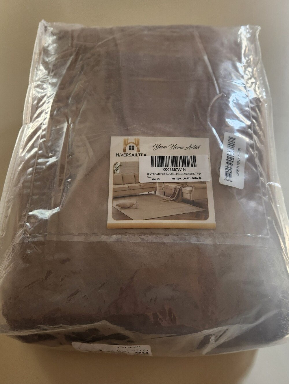 2 Large H. Versailtax Tan Sofa Covers